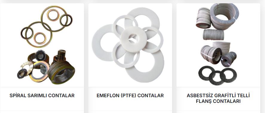 Spiral sarımlı contalar; işletmelerde , özellikle basınç ve sıcaklığın yüksek olduğu noktalarda yoğun olarak kullanılmaktadır. Bu contalar özellikle petrol rafinerileri, petrokimya tesisleri, nükleer ve enerji santralleri, kağıt, demir-çelik, gübre, lastik fabrikaları, doğalgaz ve petrol boru hatları, gemi endüstrisi ve benzeri alanlarda, yüksek sıcaklık ve basınca karşı sızdırmazlık elemanı olarak kullanılmaktadır.